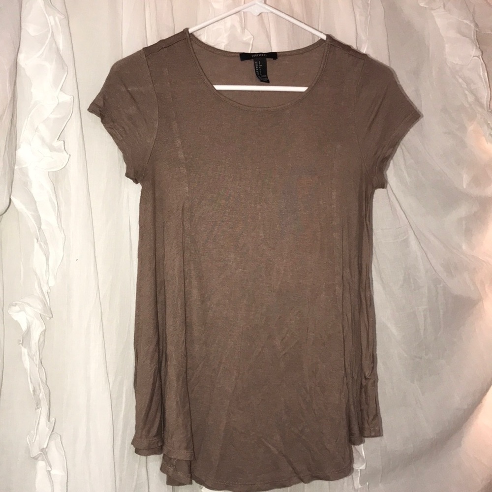 Tan Forever 21 T-Shirt